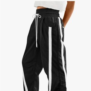 Amazon Black Joggers with White Stripes